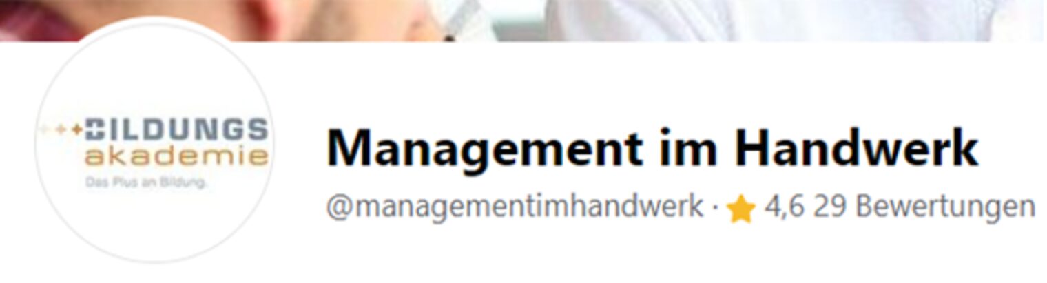 Bild von der Facebook Startseite von Management im Handwerk 